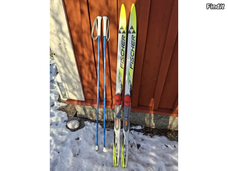 Myydään Skidpaket, fischer 120 cm + skor, storlek 32