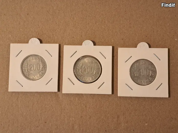 Myydään Hopearahat 200 mk vuosilta 1956, 1957 ja 1958