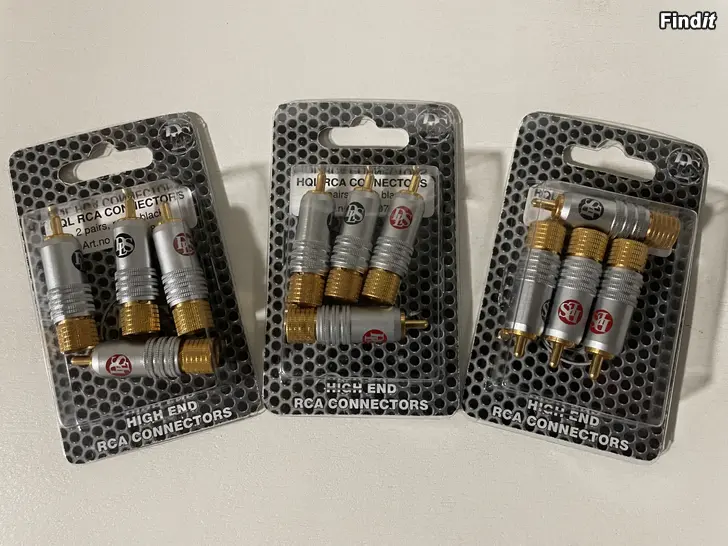 Myydään High-end RCA-liittimiä 24k kultaus