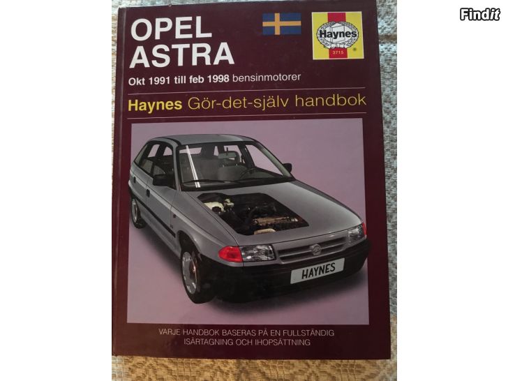Säljes Opel Astra handbok