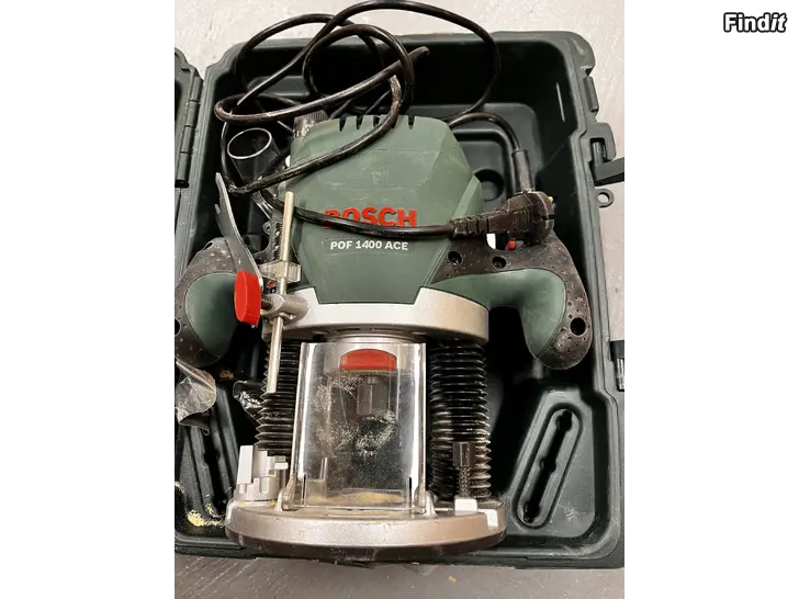 Myydään Bosch POF 1400 ACE yläjyrsin 1400 W+jyrsinterä sarja