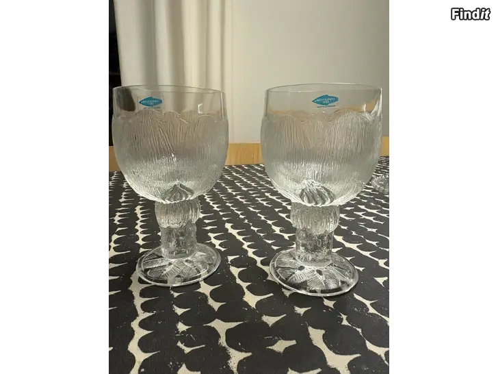 Säljes Nuutajärven Pioni-sarjan olutlasit 2 kpl