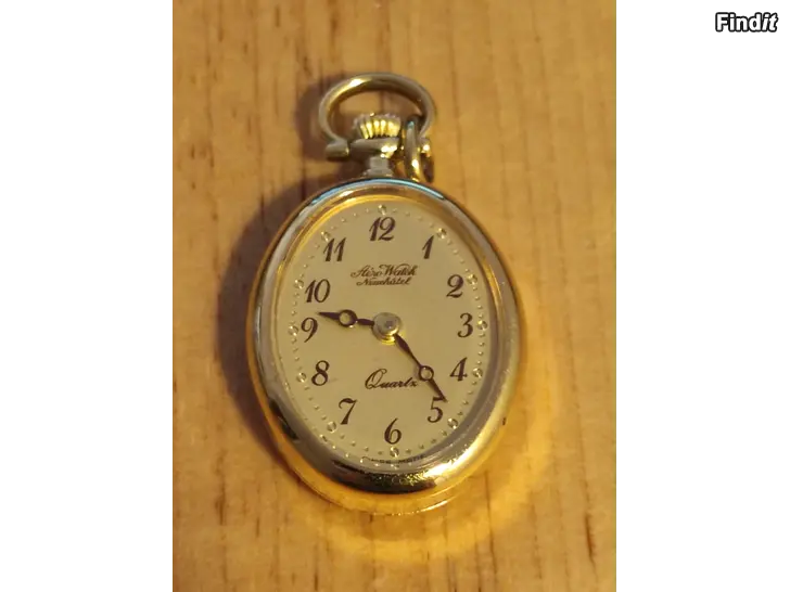 Myydään Vintage AERO WATCH Neuchatel, Sveitsiläinen 70-luvun kaulakorukello