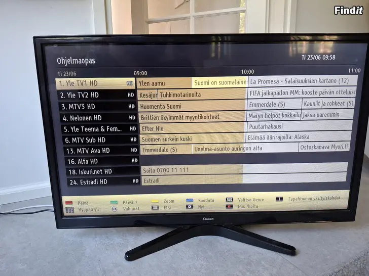 Myydään LUXOR 32tum TV ja kaukosäädin - antenni ja kaapeliverkko -hinta 45e