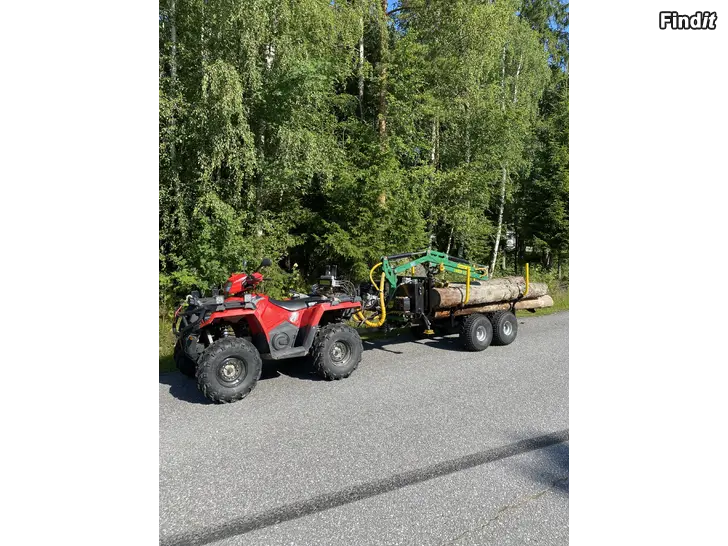 Säljes Polaris 570 och skogsvagn