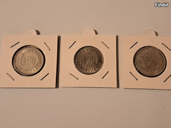 Myydään Hopearahat 200mk vuosilta 1956, 1957 ja 1958