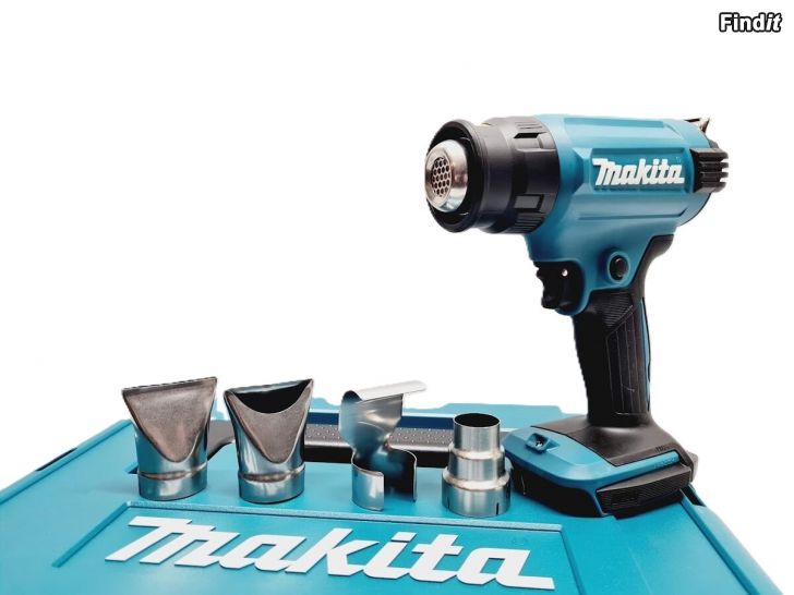 Myydään Makita 18V DHG180Z kuumailmapuhallin suutinsarjalla