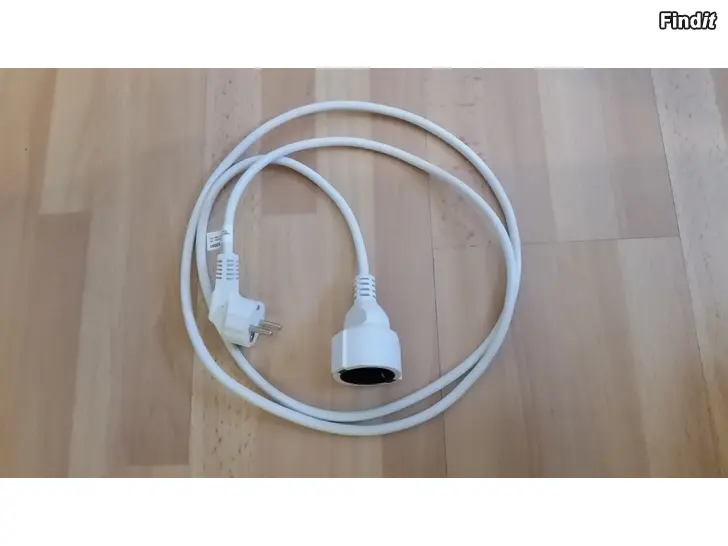 Säljes Jatkojohto maadoitettu valkoinen 2m 1-osainen 16A 250Vac 5e