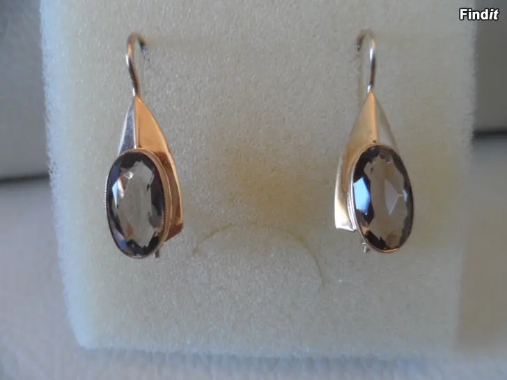 Säljes Kultaiset Kivikorvakorut Alppikulta 2,8g vintage