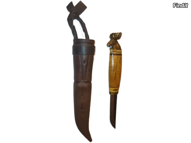 Myydään Hirvenpää puukko ja tuppi