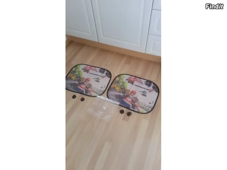 Säljes Mario Kart7 aurinkosuoja 2kpl autoon 3e