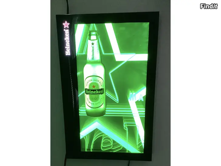 Myydään Neon tavla Heineken