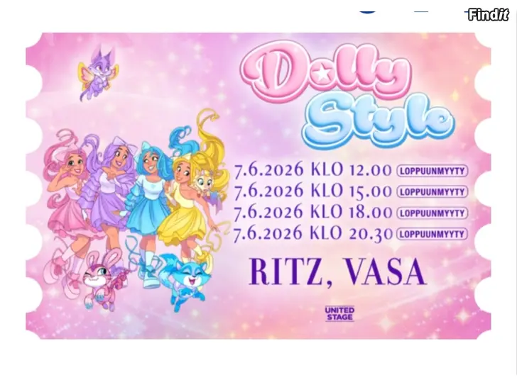 Säljes Biljetter till Dolly Style konsert på Ritz 7.6