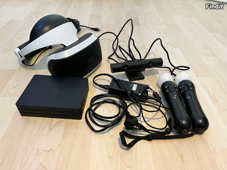 Säljes PSVR 1 + PS Move kontroller + tillbehör
