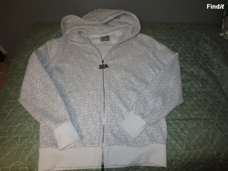Myydään Valko/harmaa Vitun leija kollege takki.koko M