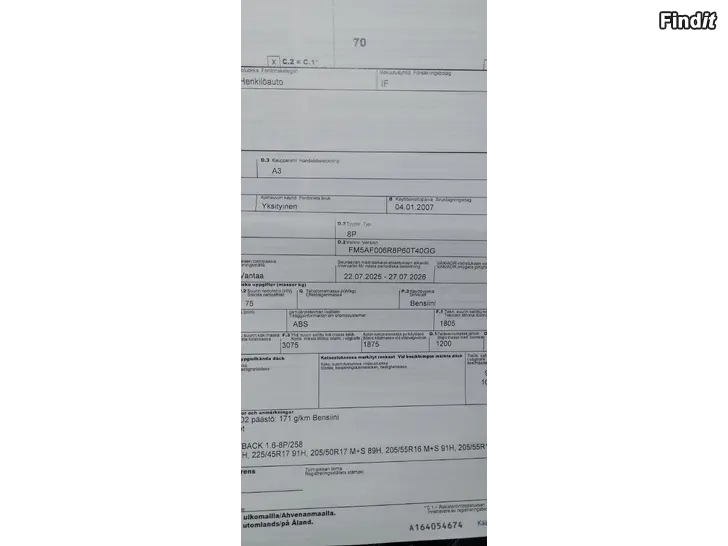 Myydään en fin bil