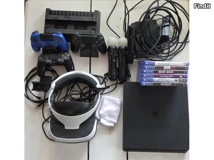 Säljes PS4 Slim  PSVR-paket Komplett