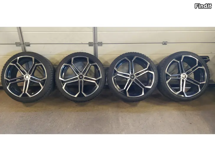 Myydään alumiinivanteet 5x130 20+hyvät kitkarenkaat