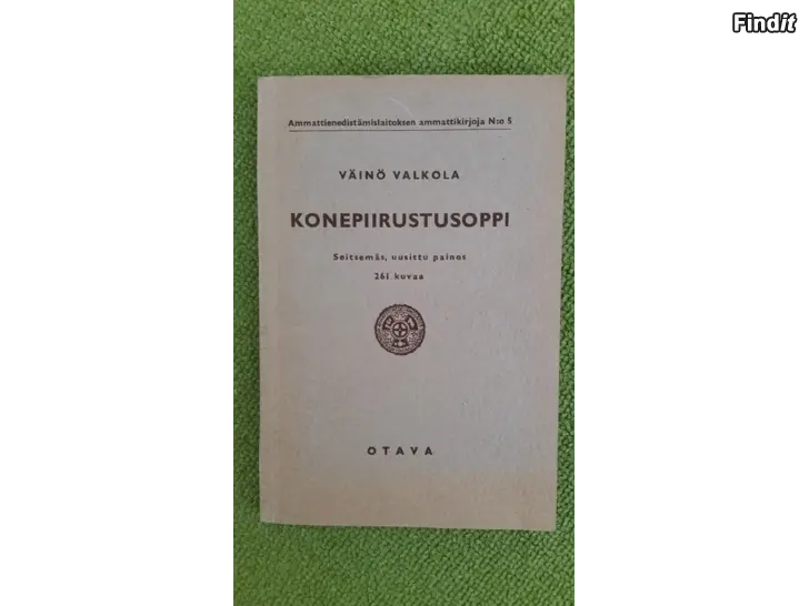 Myydään Väinö Valkola KONEPIIRUSTUSOPPI Otava 1945  -hinta 5e