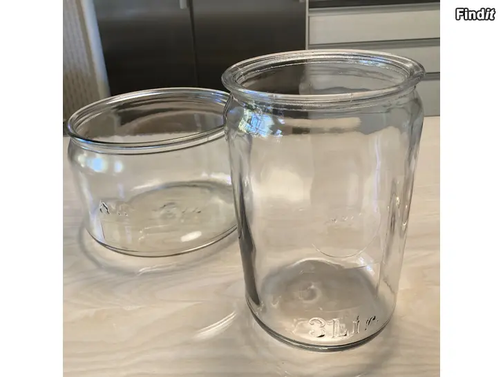 Säljes Karhula glasburkar, 3 liters och 5 liters