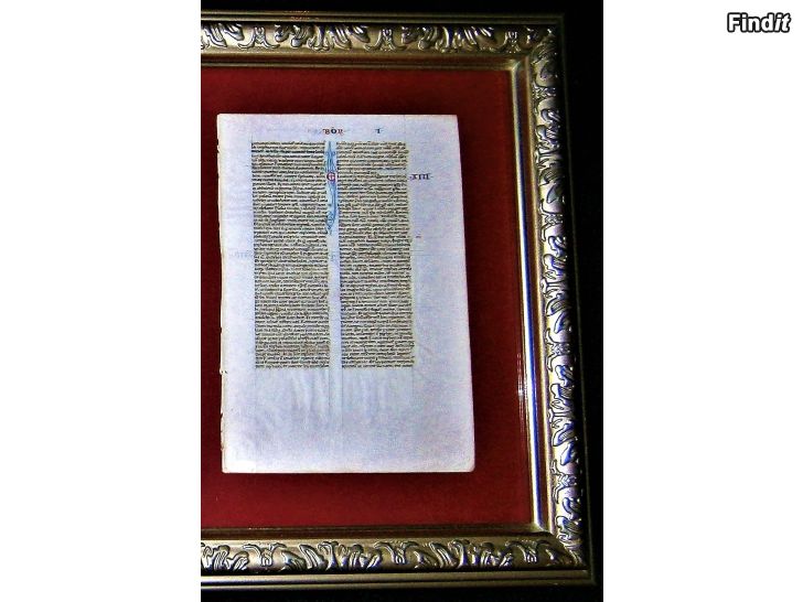 Myydään Raamatunsivu 1200- luvulta