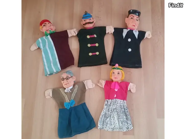 Myydään Kasper teatteri käsinuket vintage 15e