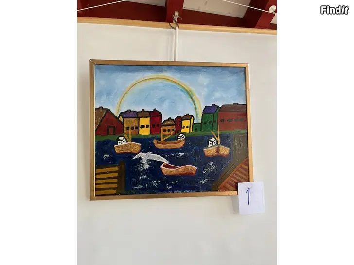 Myydään Olja på canvasduk