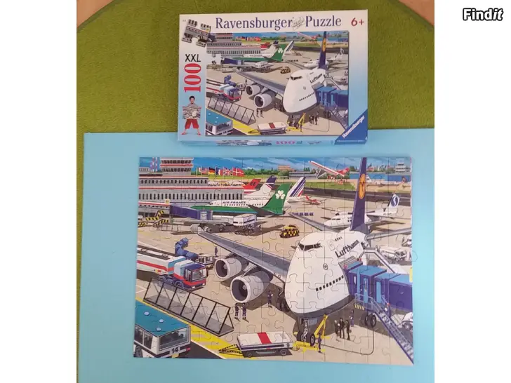 Myydään Ravensburger lentokenttä palapeli 100 -hinta 8e