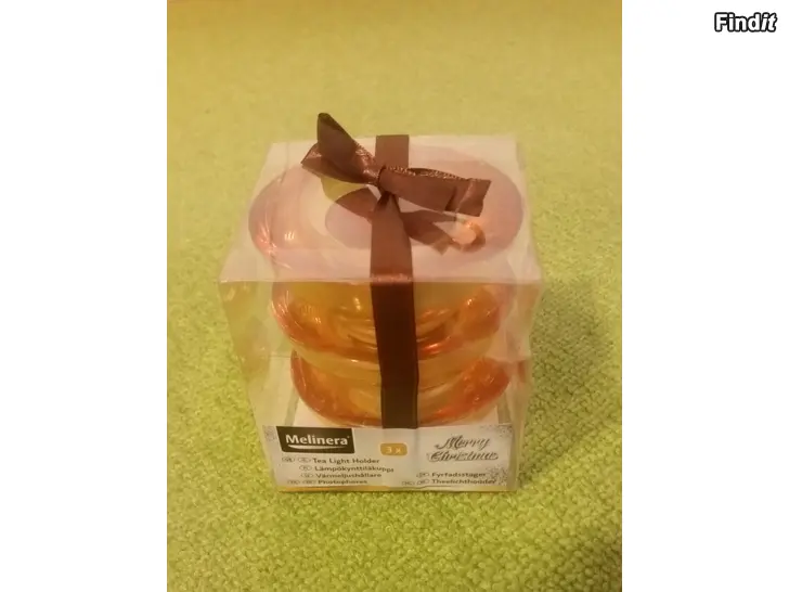 Myydään Melinera lahjapakkaus 3kpl lämpökynttilä -hinta 2e