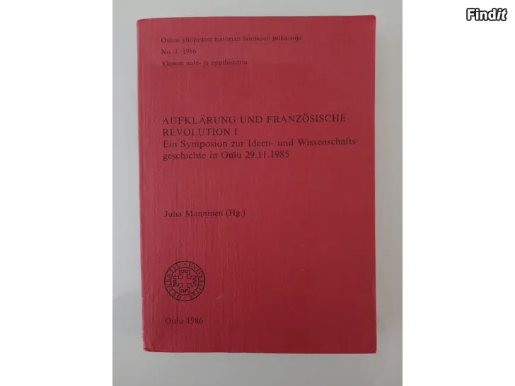 Myydään Aufklärung und französische Revolution I, Oulun yliopisto 1986