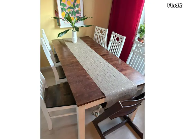 Säljes Matbord förlängbart +6 stolar