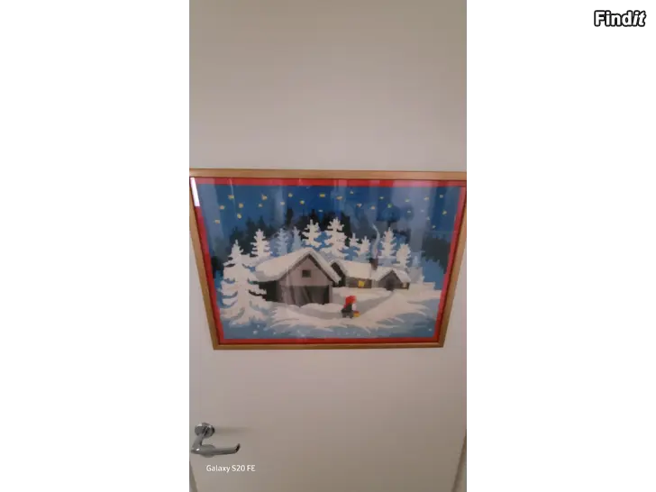 Säljes Långstyngstavla Med Julmotiv