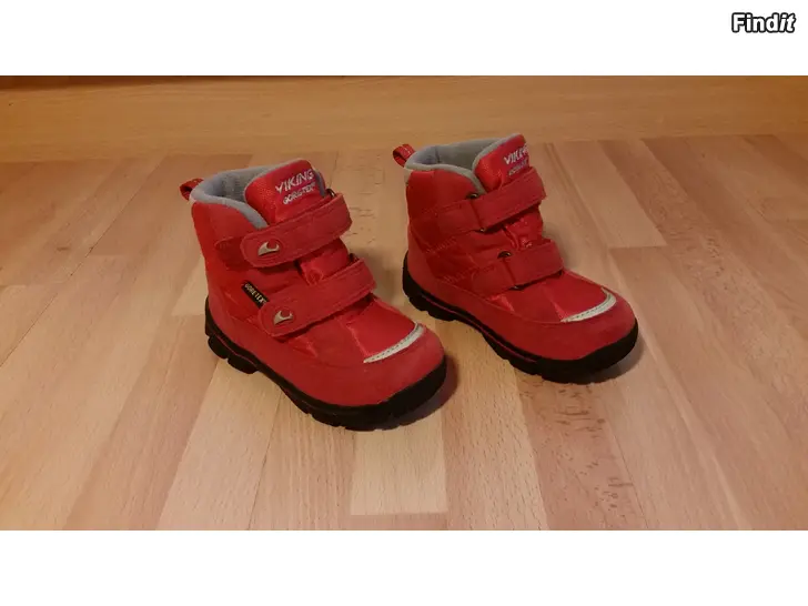 Myydään Viking Goretex punaiset talvikengät koko 25 6e