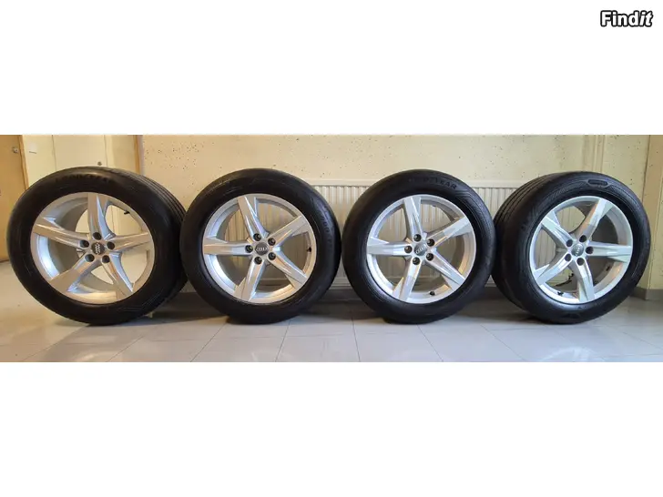 Myydään Alkuperäiset Audi Q5 R18 alumiinivanteet + Goodyear EfficientGrip 2 SUV 235/60 R18