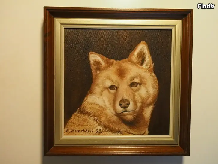 Säljes Hund tavla
