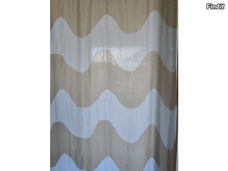 Myydään Marimekko Lokki verhot beige valkoinen
