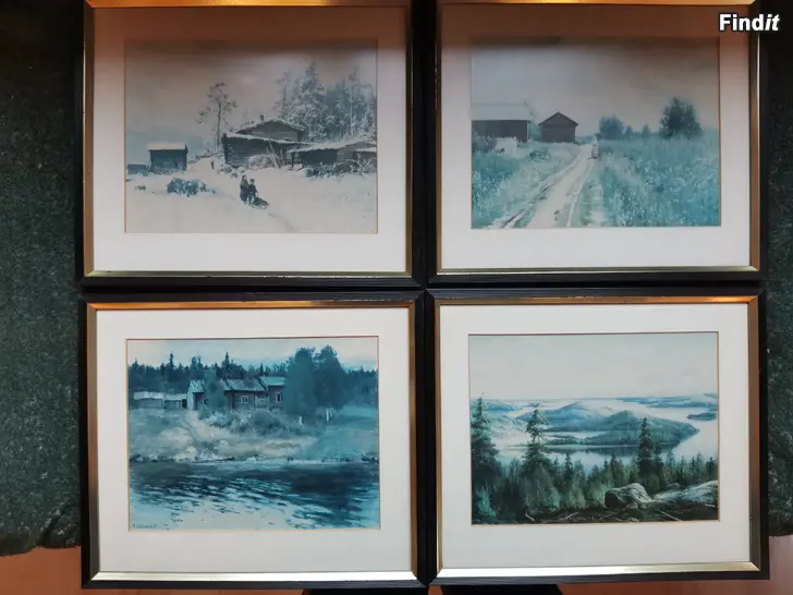 Myydään Neljä taulua Järnefelt, Munsterhjelm, Waenerberg