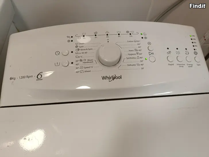 Myydään Whirlpool pyykinpesukone 6kg