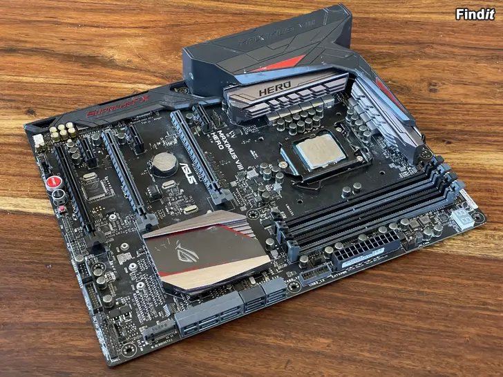 Säljes Emolevy moderkort Asus Maximus VIII Hero ja i5-6400 Intel