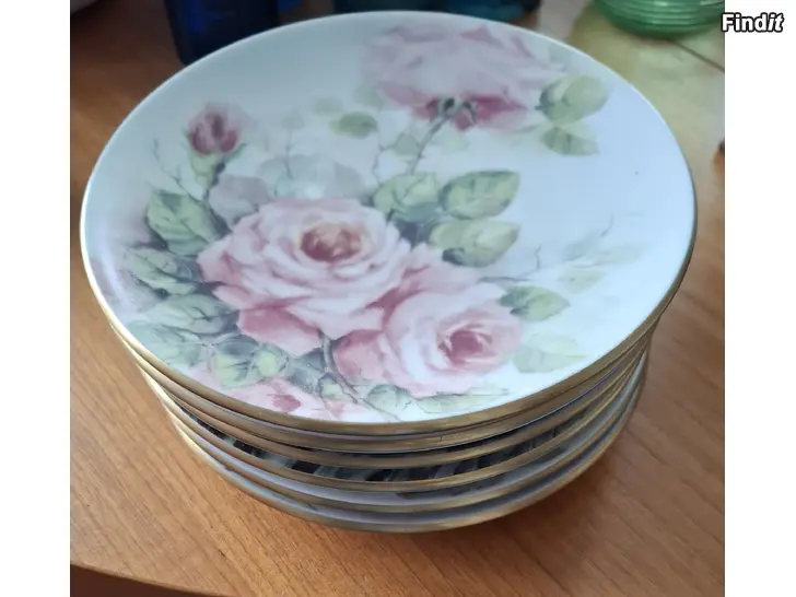 Säljes Arabias Romantisk trädgård 6 st. väggtallrikar