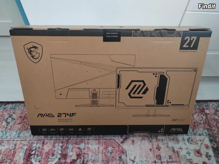 Myydään Uusi MSI MAG 274F  FHD  IPS  200 Hz 27 pelinäyttö