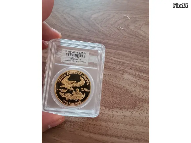 Myydään Guld mynt 1/2-ounce America Liberty 15.5g 24k