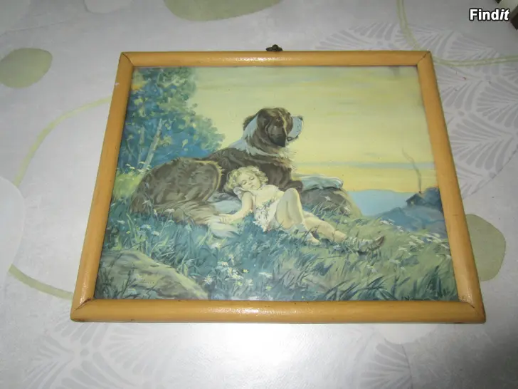 Myydään Vanha taulu 27,5x22.5cm