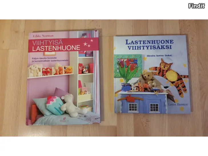 Myydään Viihtyisä lastenhuone ja Lastenhuone viihtyisäksi kirjat