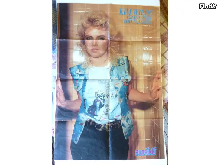 Myydään Suosikin Kim Wilde juliste 1980-luvulta