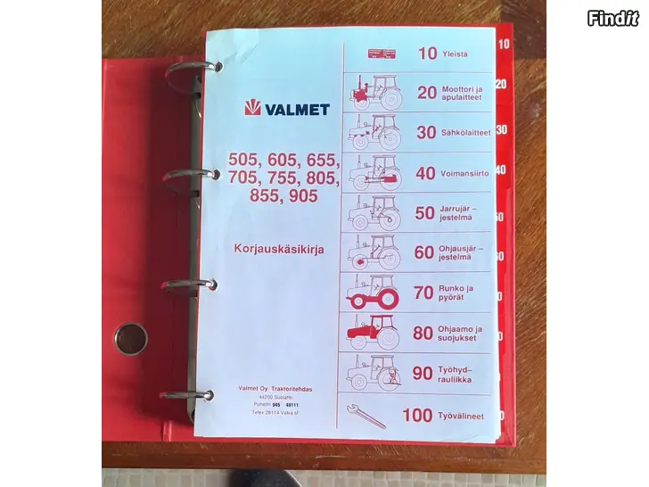 Säljes Alkuperäinen Valmet 505 605 655 705 755 805 855 905 korjauskäsikirja
