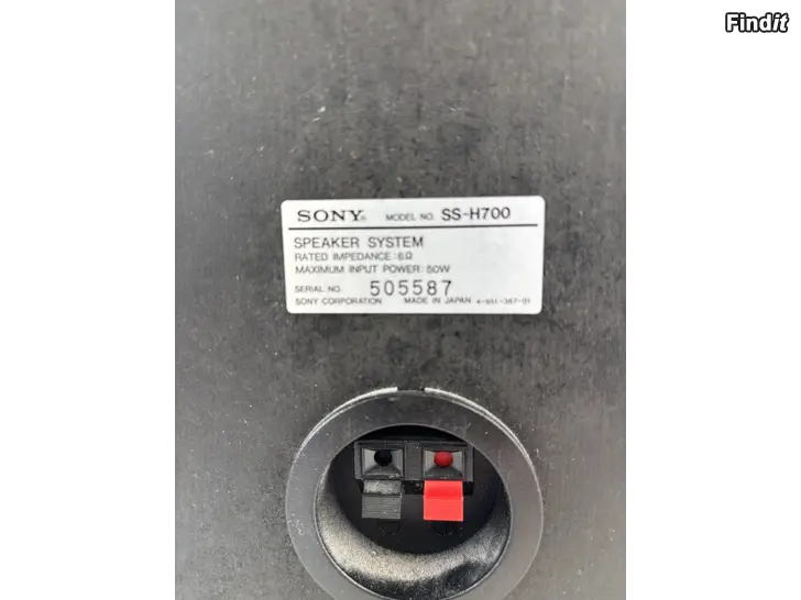 Säljes Sony speaker system 2 kpl max power 50 w SS- H 700