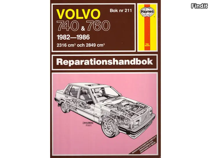 Myydään Volvo 740 760 1982-86 Reparationshandbok ruotsinkielinen korjausopas, jarrupalat