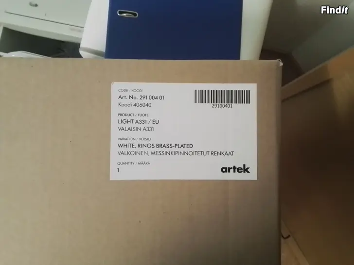 Säljes Artek Mehiläiskenno valaisin 0400227083 Pori
