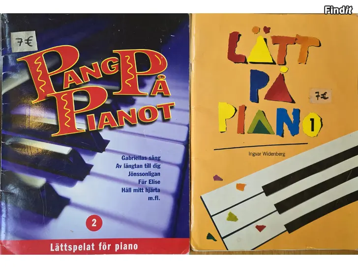 Myydään Pianoböcker